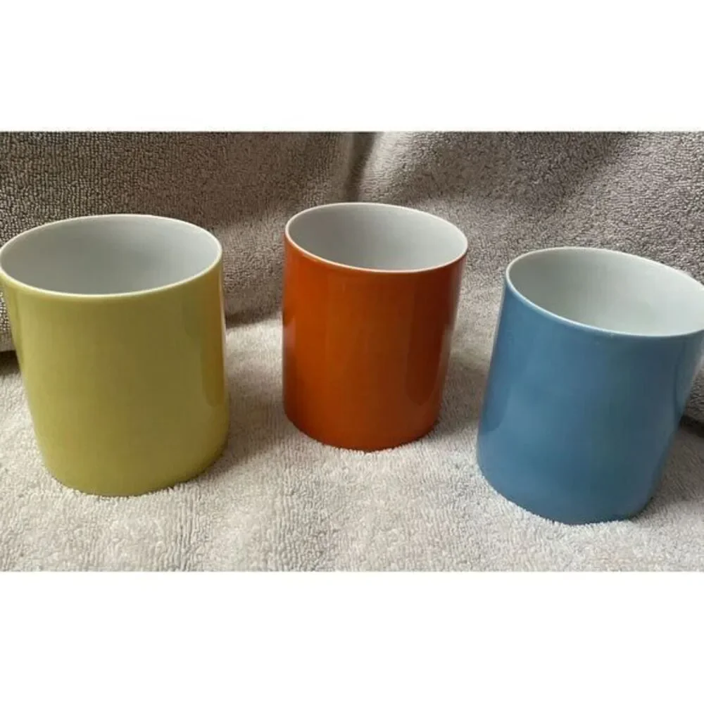 Vintage Made In Japan Colorful Cups Set‎ Of 3